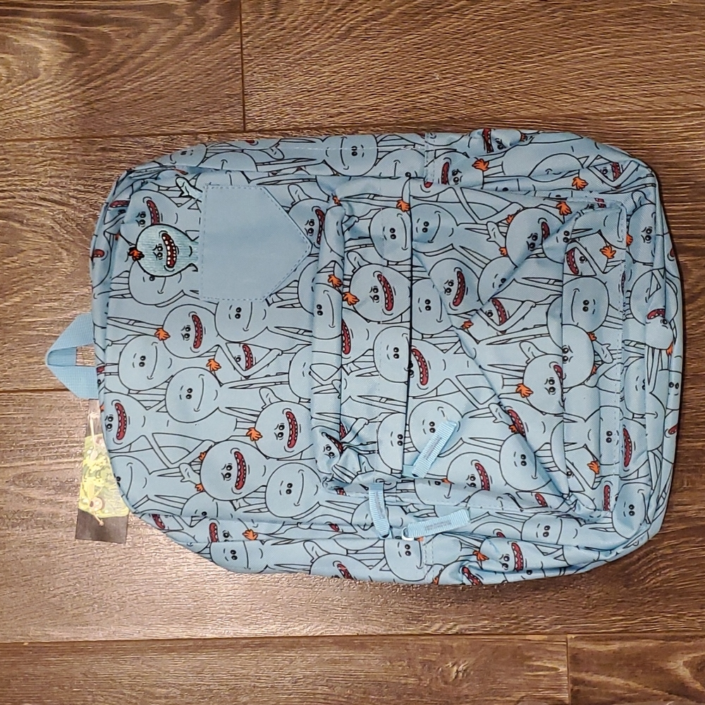 Concept One Rick & Morty Backpack~ Mr. Meeseeks Book Bag~ Blue Adult Swim
